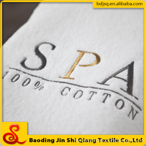 Wholesale Customized Embroidery Logo 100% Cotton White SPA Towel
